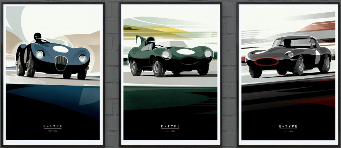 Jaguar c-type, d-type, e-type
