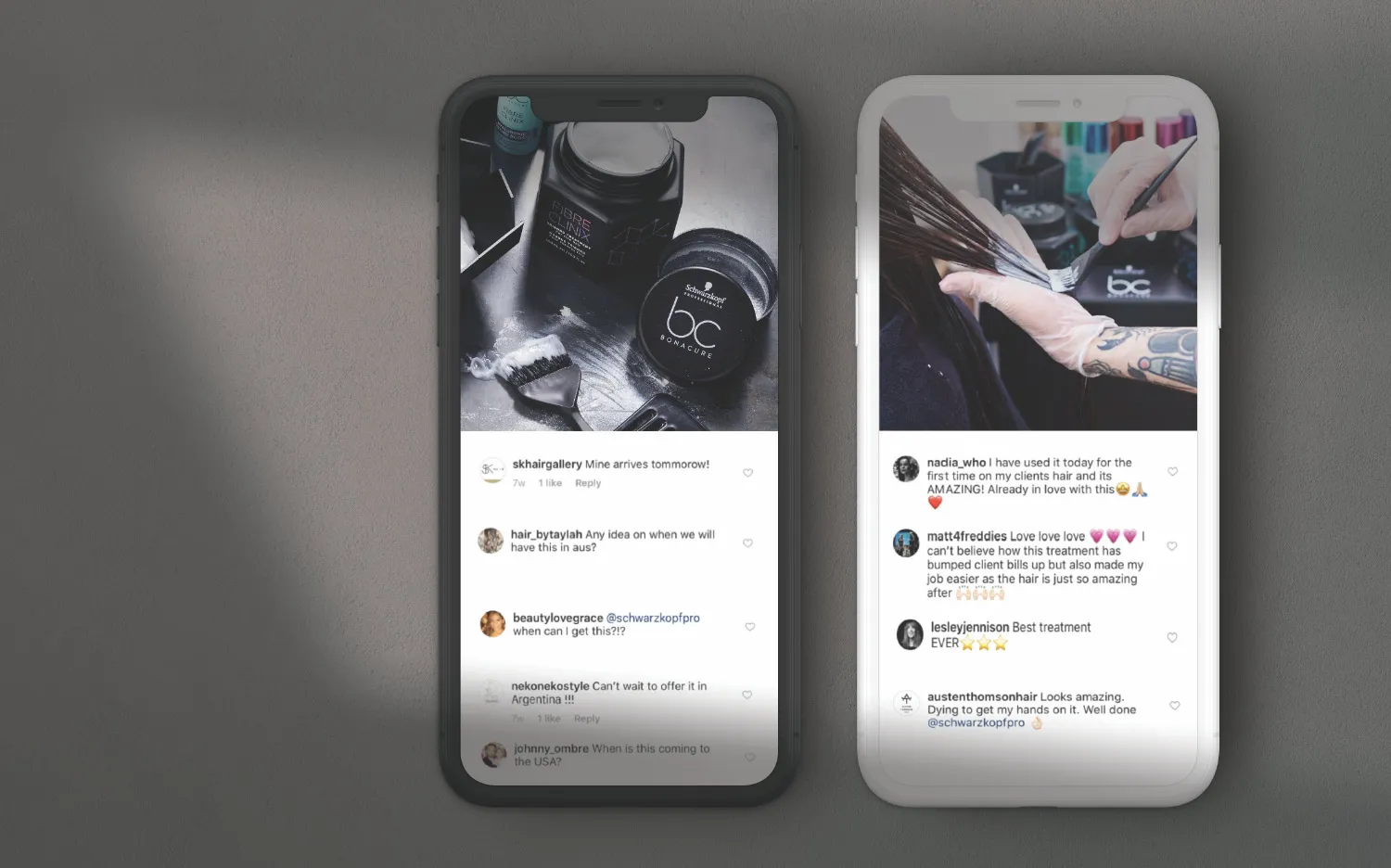 Social media in use on phone