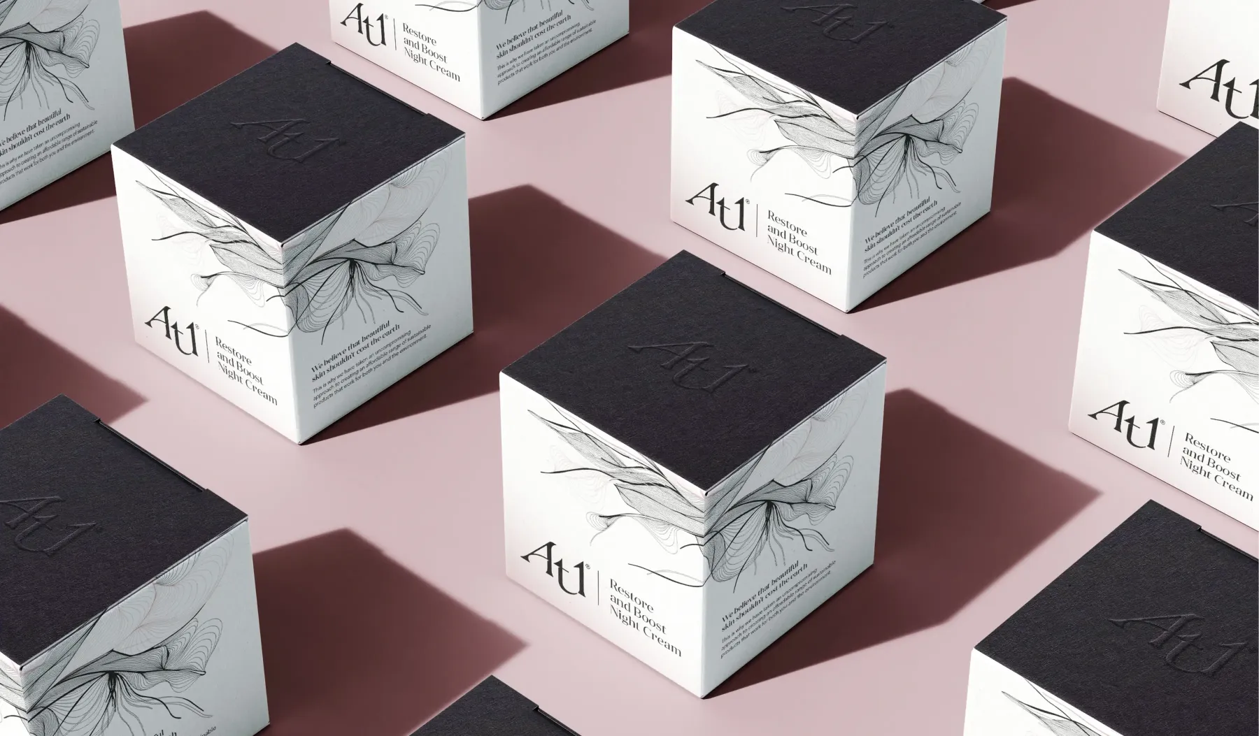 Product boxes placed in an isometric grid